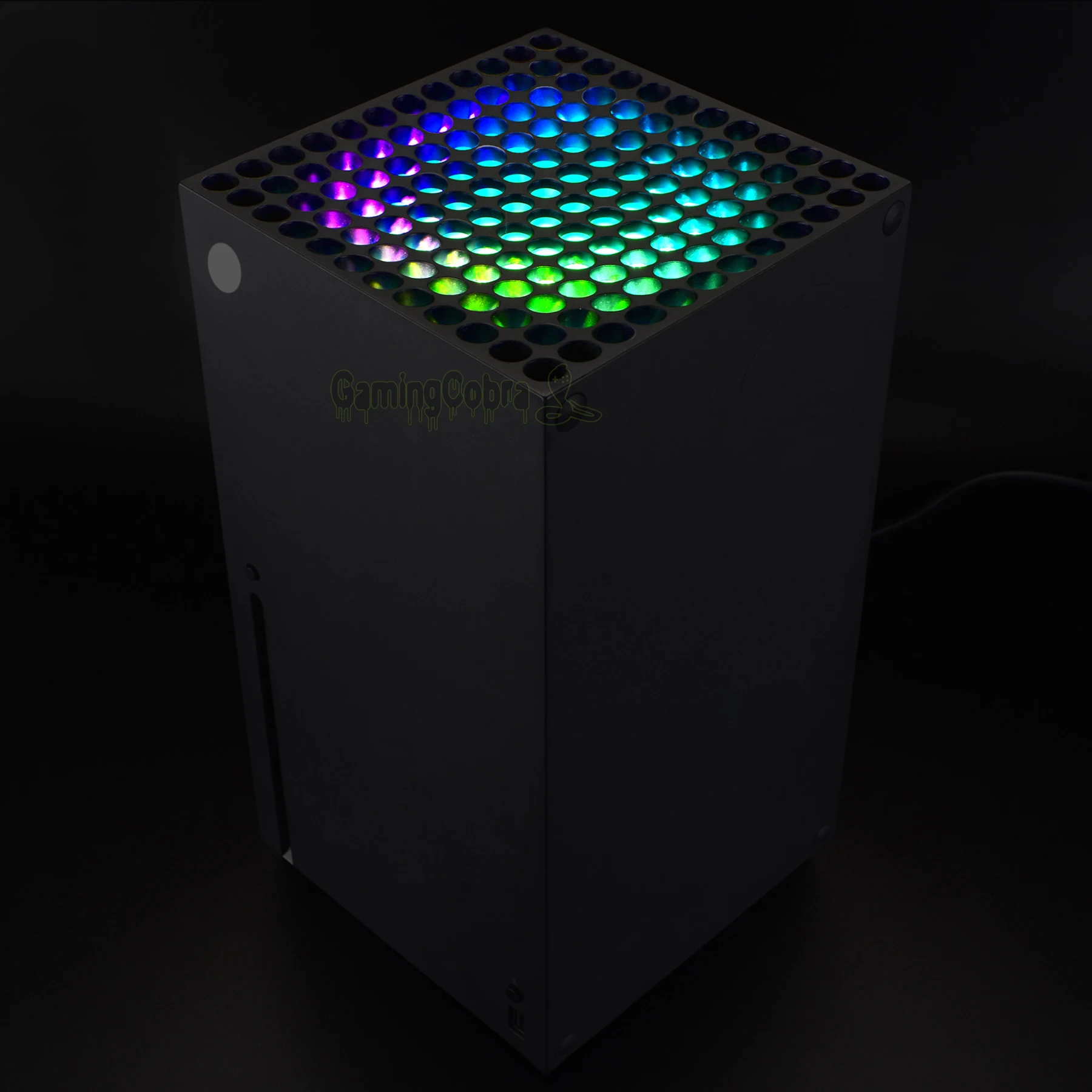 EXtremeRate-Kit de tiras LED RGB PlayVital, 39 efectos para ventilador de consola Xbox Series X con control remoto IR, 7 colores