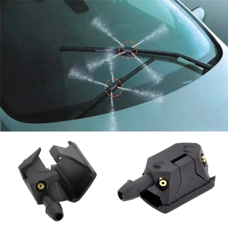 Boquilla de pulverización ajustable para limpiaparabrisas de coche, 2 piezas, actualización de 4 vías instalada en brazo de 8mm y 9mm, accesorios para coche