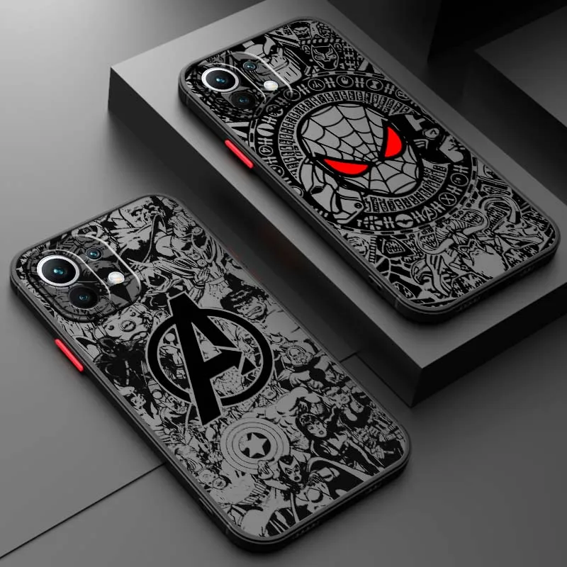 شعار Marvel Spider Man لـ Xiaomi 14T 13T 13 12T 12 12S 11T 11 11i 10 10T Ultra Pro Lite حافظة هاتف شفافة بلوري #1