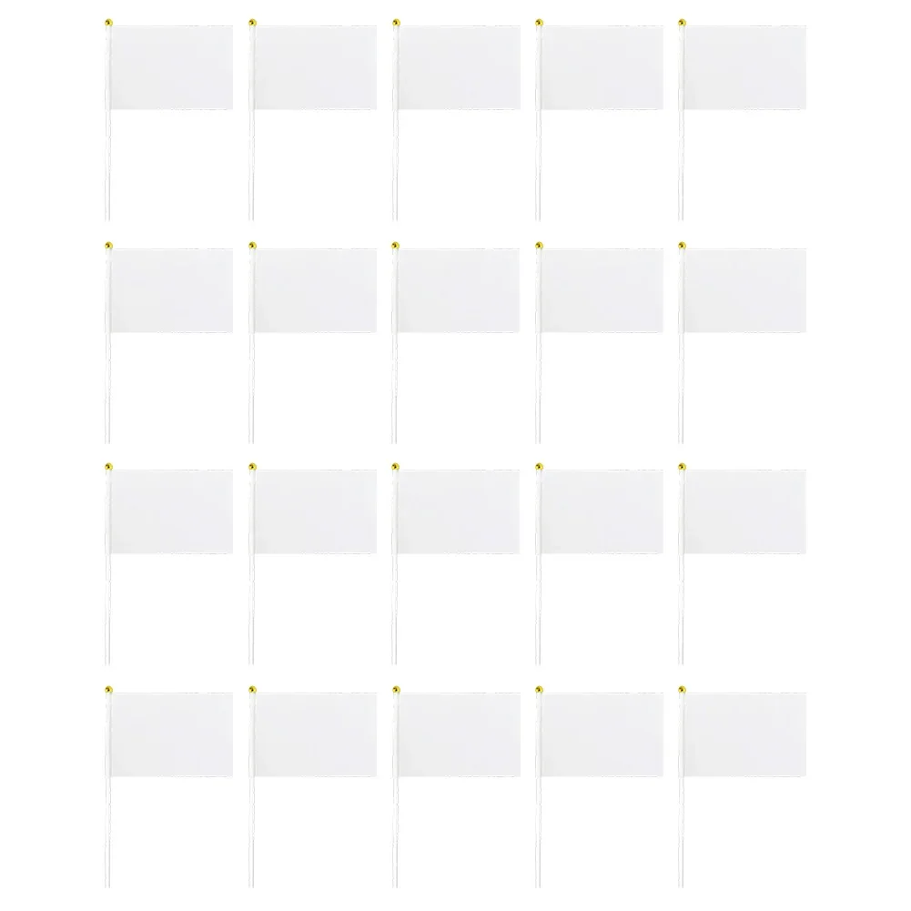 Event Flags Craft Supplies Birthday Parties Blank Canvas For Customization Bulk Pack Of 20 Flags Compact Design For Display