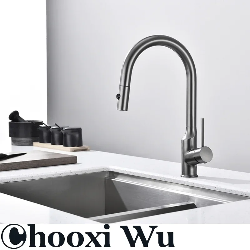 

CHOO XIWU-Pull-Retractable 360° kitchen faucet multi-function faucet bathroom faucet accessories shower faucet kitchen