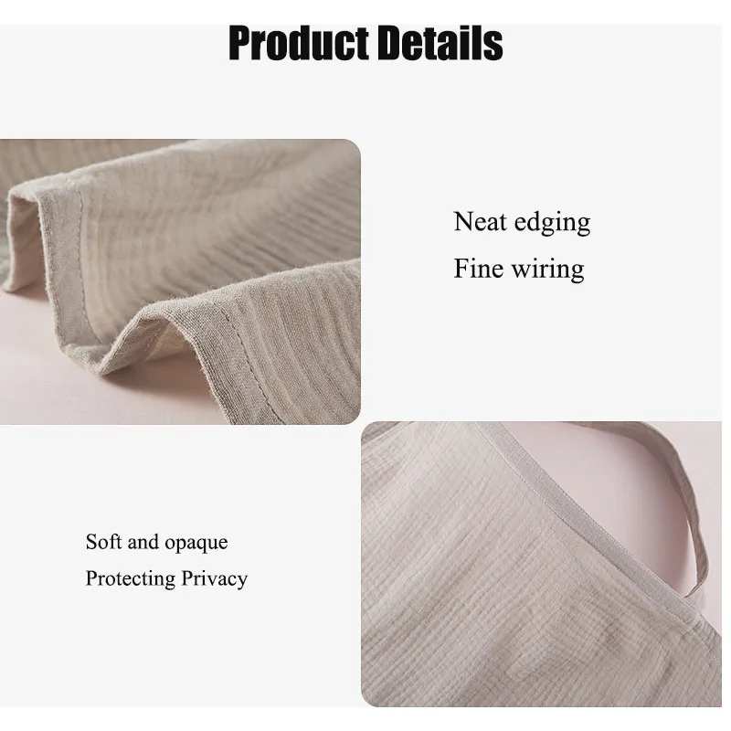 75*95cm Mother Breastfeeding Cover Muslin Cotton Nursing Cover Adjustable Protecting privacy feeding cloth with Arch Neckline