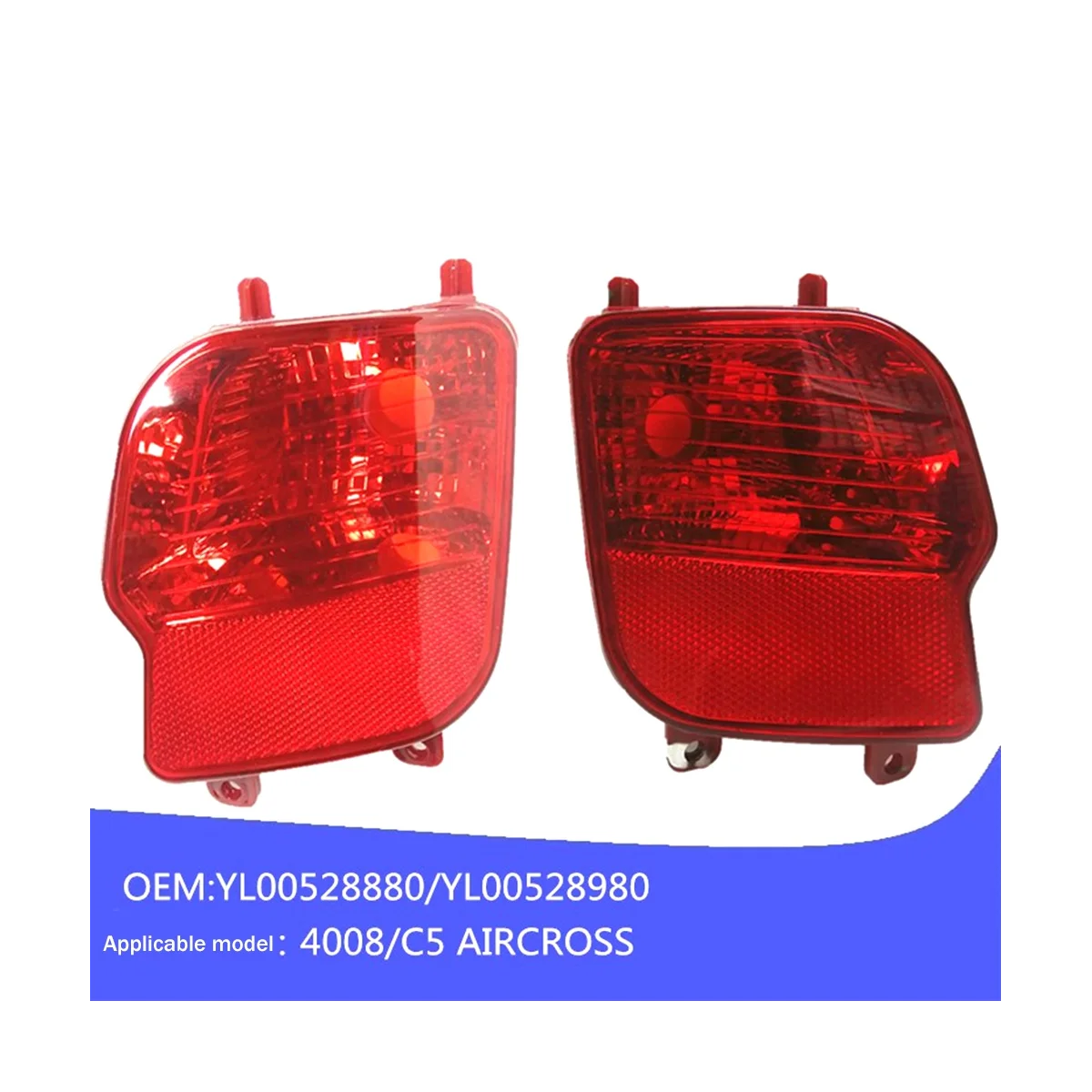 YL00528880 YL00528980 Rear Fog Lamp for Peugeot 3008 4008 P84 Citroen C5 Aircross Rear Bumper