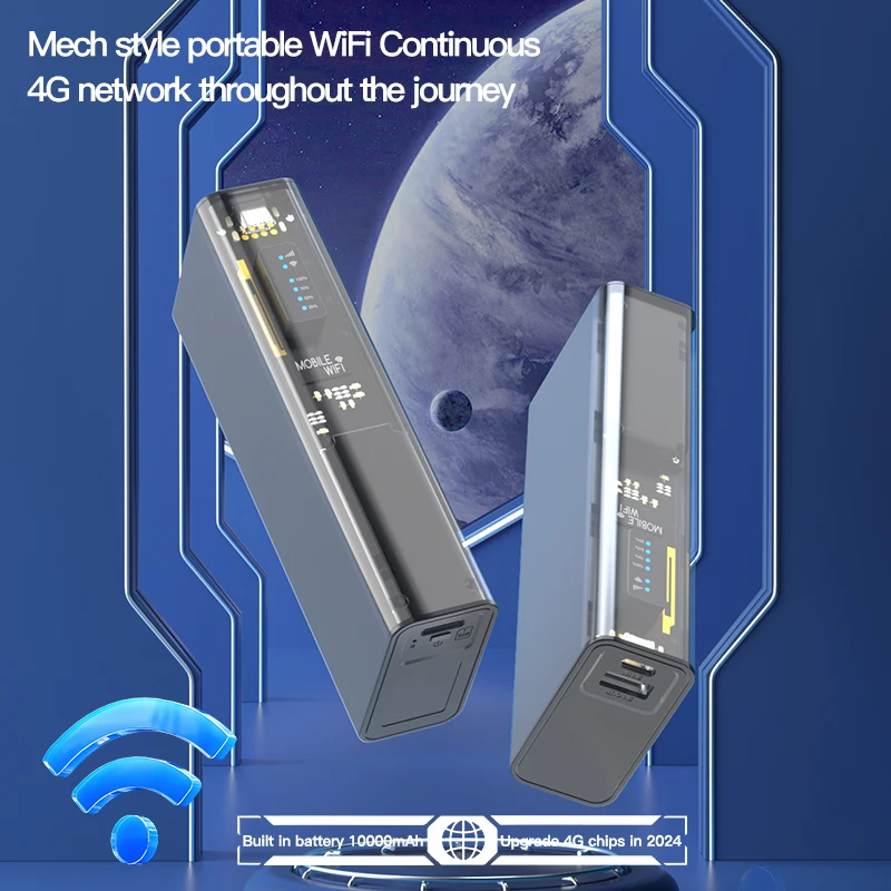 4G wifi router power bank WIFI Mobile mifis pocket router Type-C 8000mAh pocket wifi 4g router with sim card slot