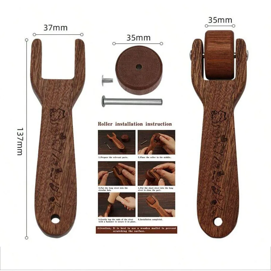 1Pc Wooden Pressing Wheel Sewing Tools Seam Roller Pressing Wheel Seam Roller for Sewing Tailoring Ironing Patchwork Quilting ﻿