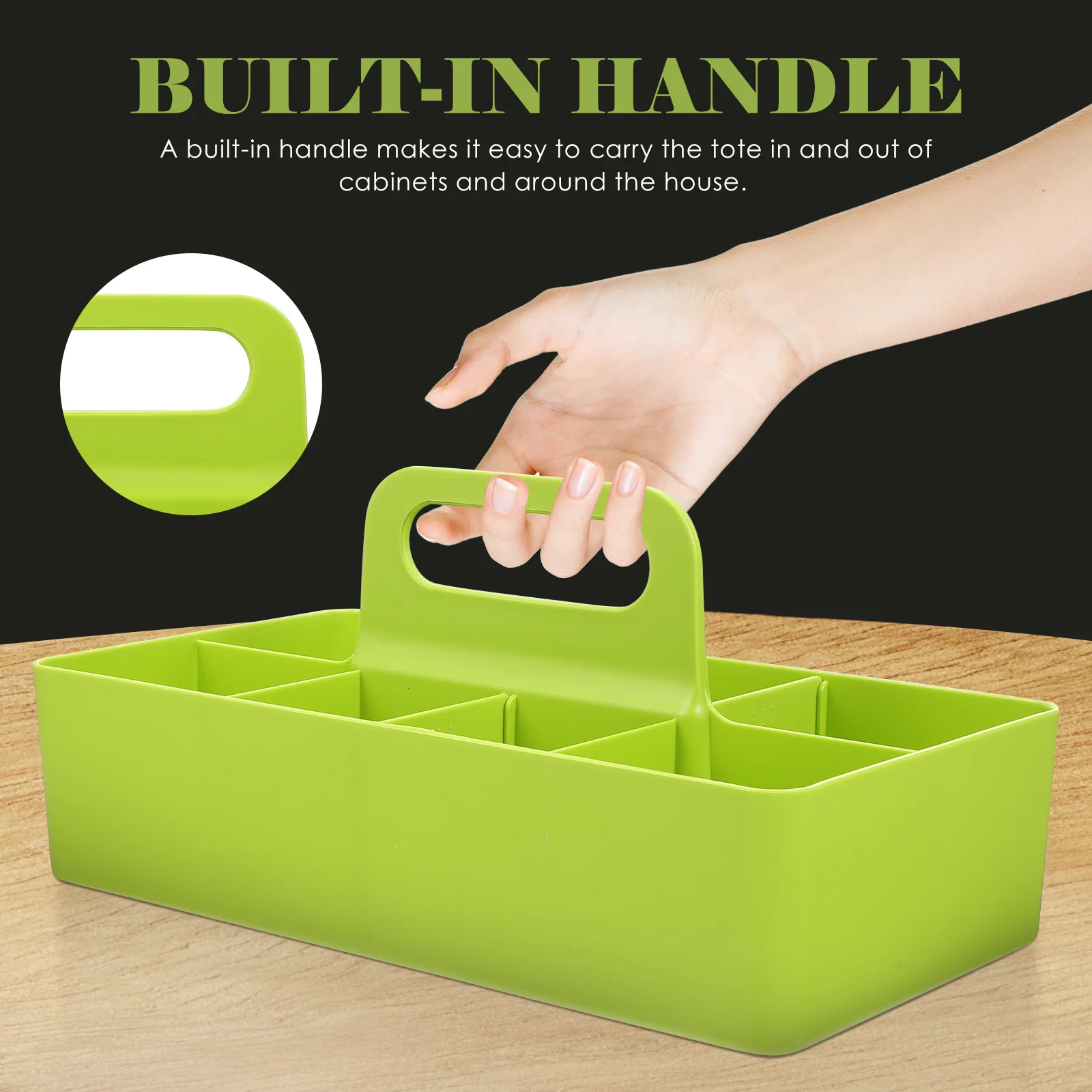 

Thickened Storage Box Large Capacity Handle Design Makeup Organizing Container For Bathroom Kitchen Office Desktop Sundries