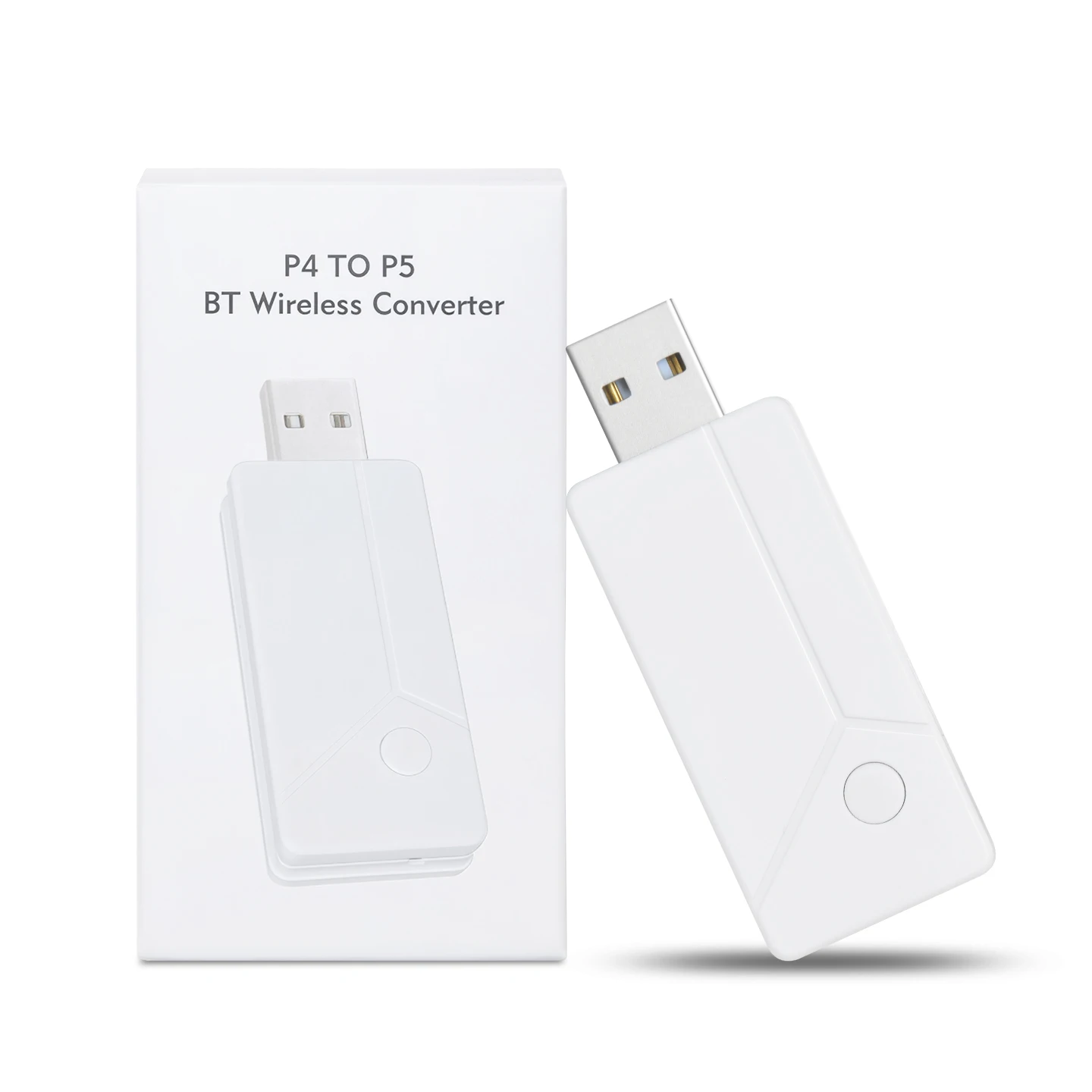 P4 to P5 Bluetooth Wireless Adapter, PS4 / NS Pro Controller to PS5 Converter, USB Multi-Function Converter with Turbo