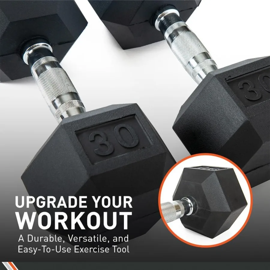 Body Sport Rubber Encased Hex Dumbbell! 5
