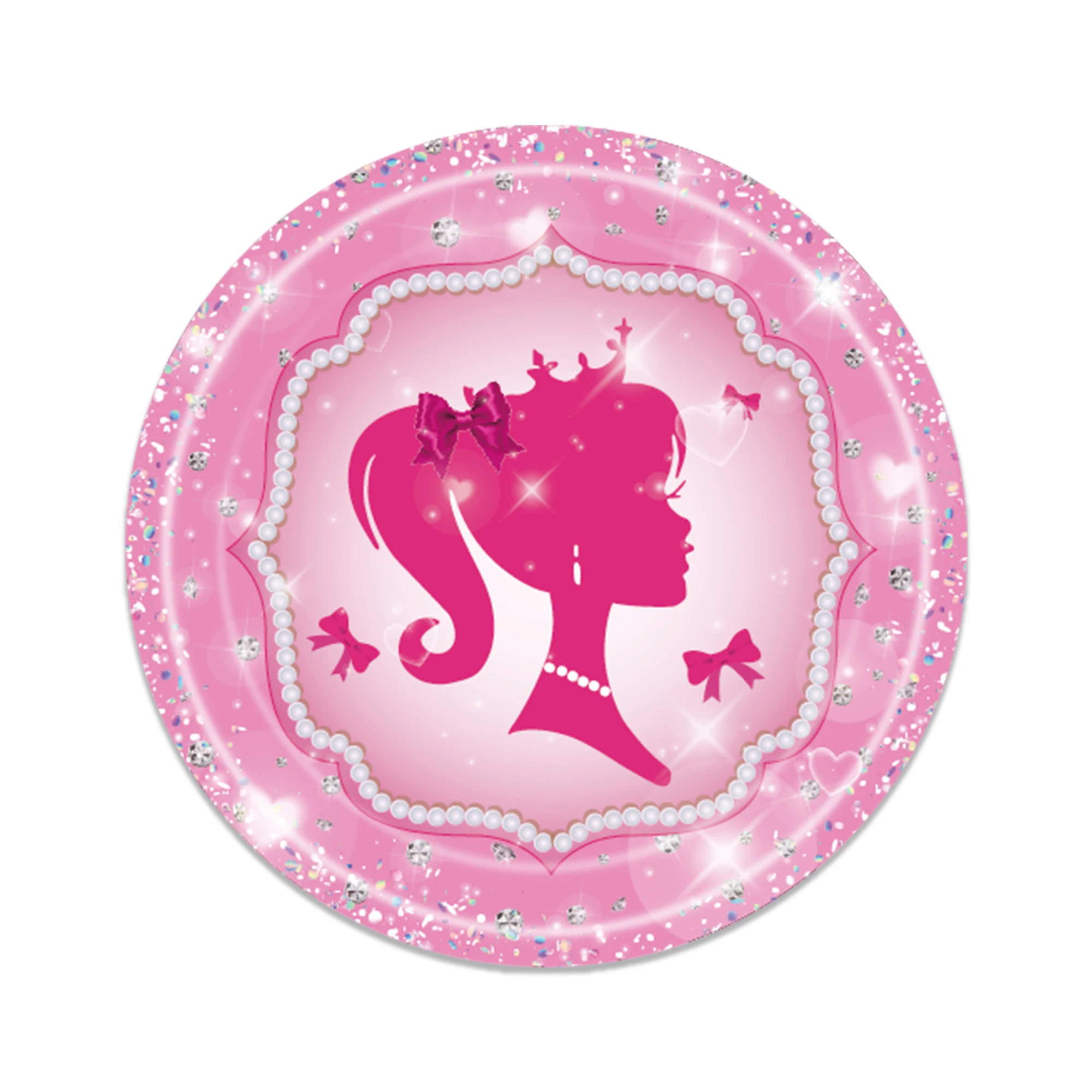 Barbie Party Tableware Decoração, Prato, Copo, Guardanapo, Conjunto De Toalha De Mesa, Desenhos Animados, Baby Shower, Kids Favors, Party Supplies, Aniversário