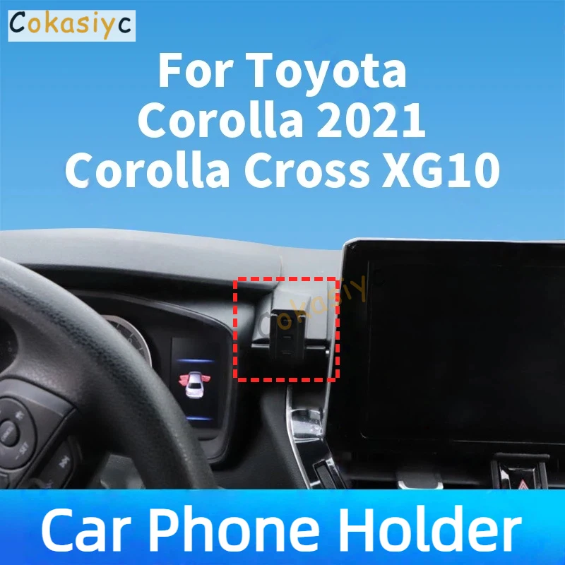 Suporte para Telefone de Carro para Toyota Corolla 2021 e Corolla Cross XG10 2022, Carregador Sem Fio Especial para Acessórios de Interior de Carro