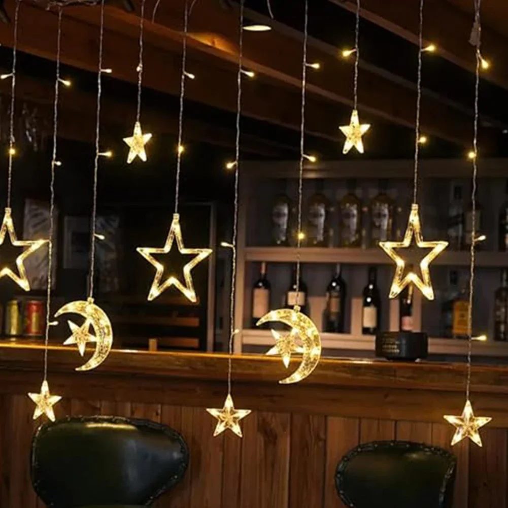 Festive Decor 3.5 Meter Eid Lights Battery Powered Lights Charming Decor Additions Creative Decoration Options