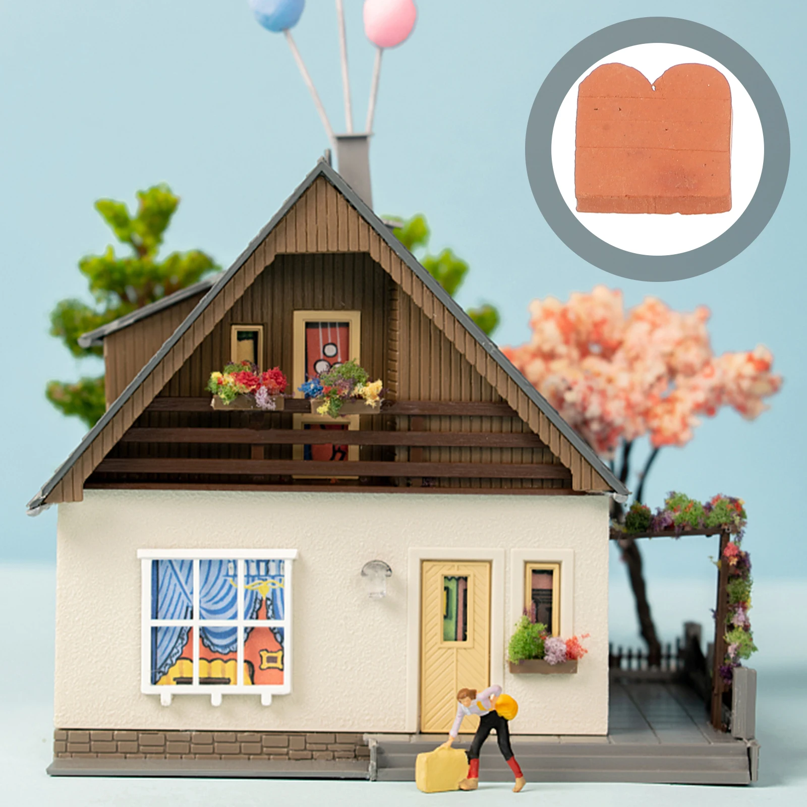 

100 Pcs Building Simulated Brick Accessories Dollhouse Bricks Miniature