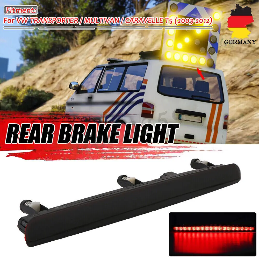 

For V-W T5 2003-2012 Red LED Brake Light Third Brake lamp Additional brake lamp