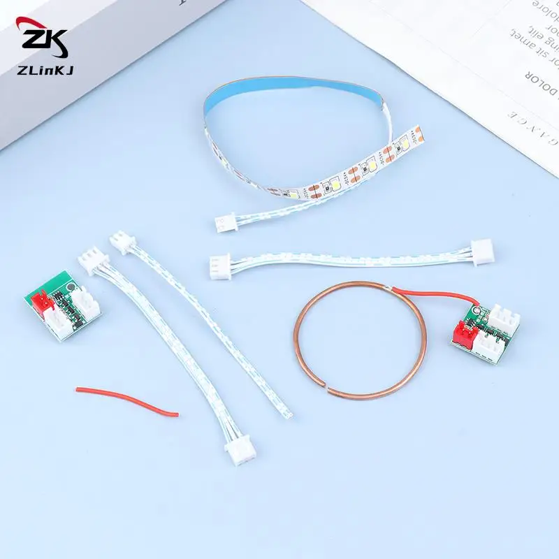 1Set RGB Colorful River Table Air Separation Touch Induction Switch Touch Induction Light Belt Set Cellular Coil Light Strip