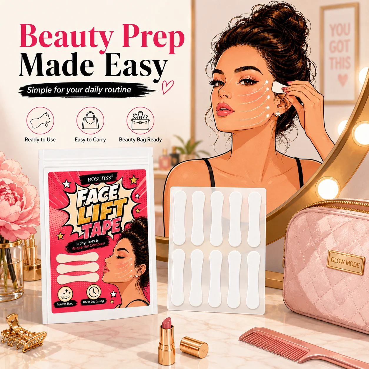40 tiras de fita adesiva para - Photo Beauty Makeup avaliação e preço