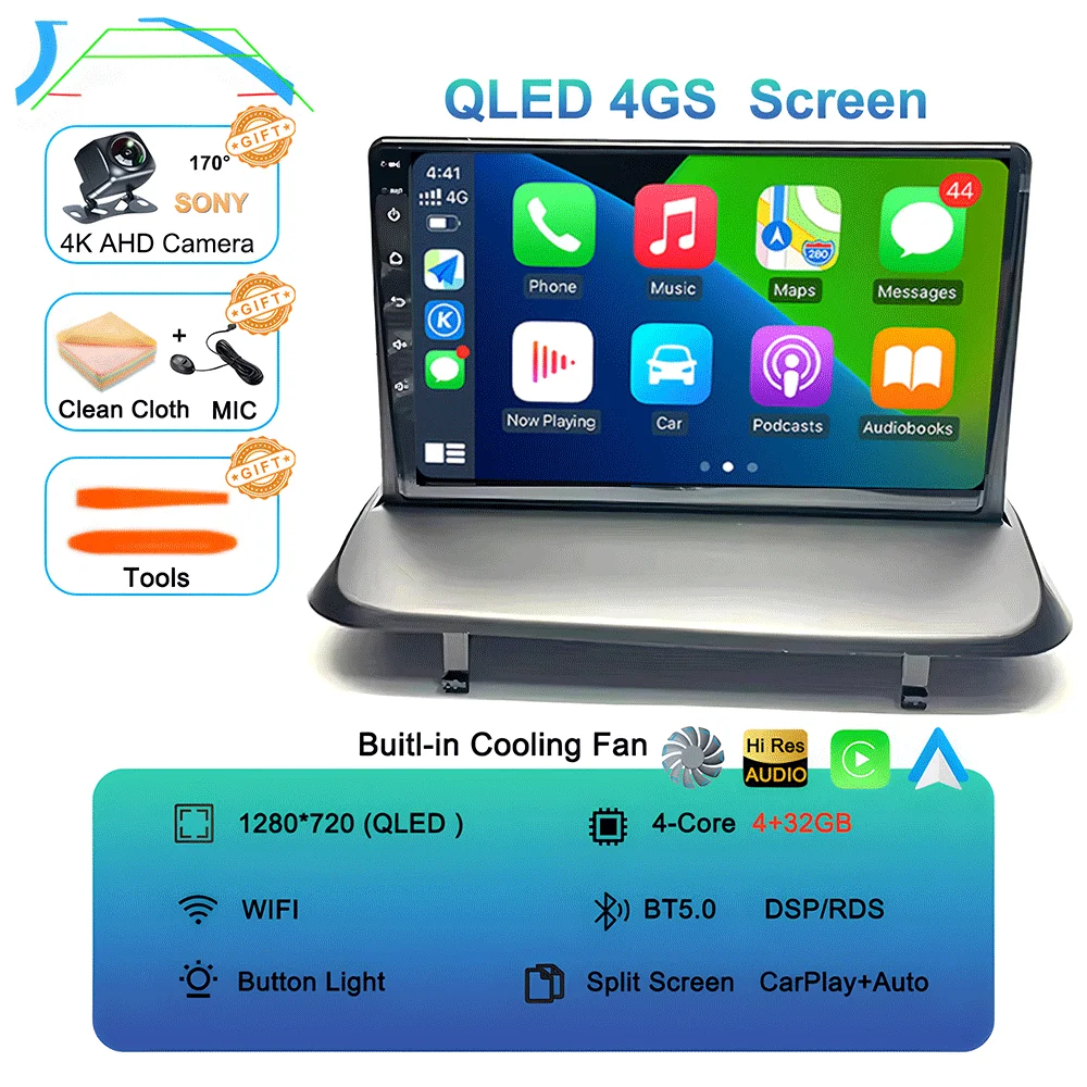 Android 16 Draadloze Carplay Auto Autoradio voor Peugeot 5008 3008 2009-2015 Audio GPS Navigatie Multimedia Videospeler Stereo