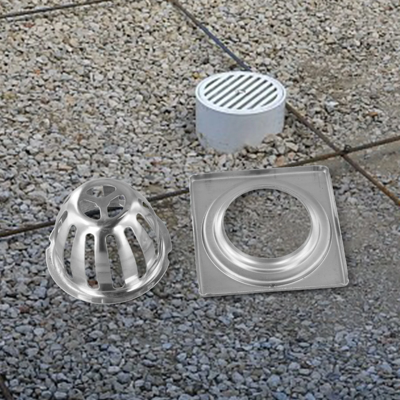 Floor Drain Gutter Guard 3/4/5'' Stainless Steel Gutter Leaf Guard Anti-blocking Floor Strainer For Bathroom Balcony Drainage