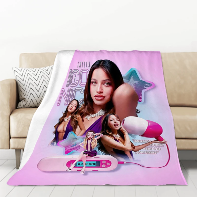 

Emilia Mernes Mp3 Singer Picnic Blanket for Winter Thick Fluffy Soft Blankets & Throws Microfiber Bedding King Lid Sofa Quilt