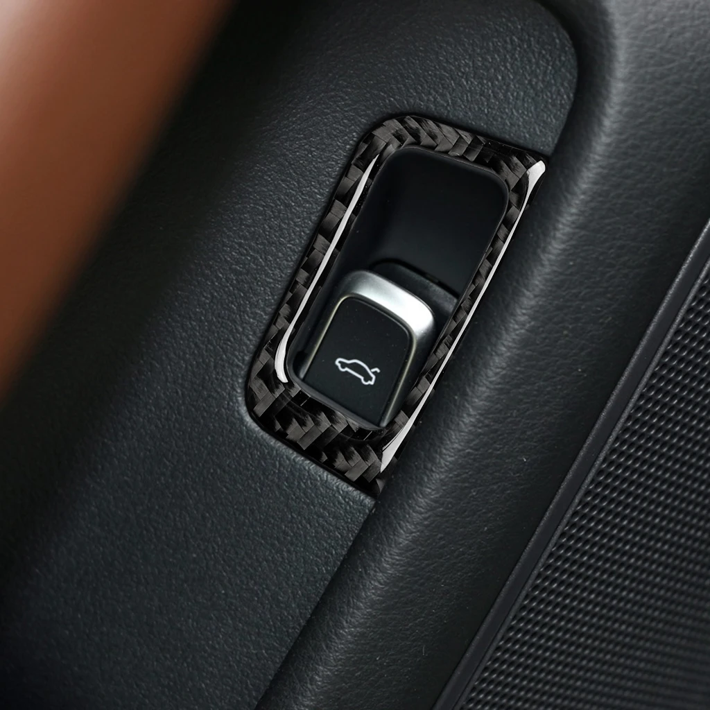 

Углеродное волокно для Audi A6 C7 2012-2018, внутренняя кнопка переключения багажника, декоративная наклейка, аксессуары для стайлинга автомобилей
