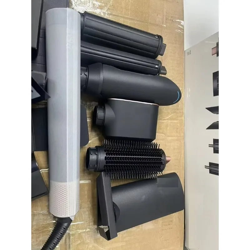 2025 hs09 مجفف شعر مدمج مع مكواة فرد فرشاة الهواء الساخن وعصا الشباك الكل في واحد أداة متعددة للسفر الاحترافية