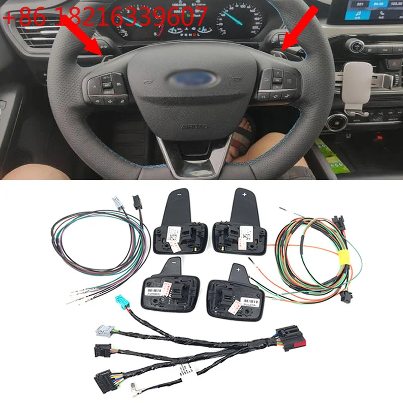 TAO Original Black Retrofit Upgrade Car Steering wheel shift paddle and Line For Ford Focus Kuga Ecosport Cooper Car Accessories