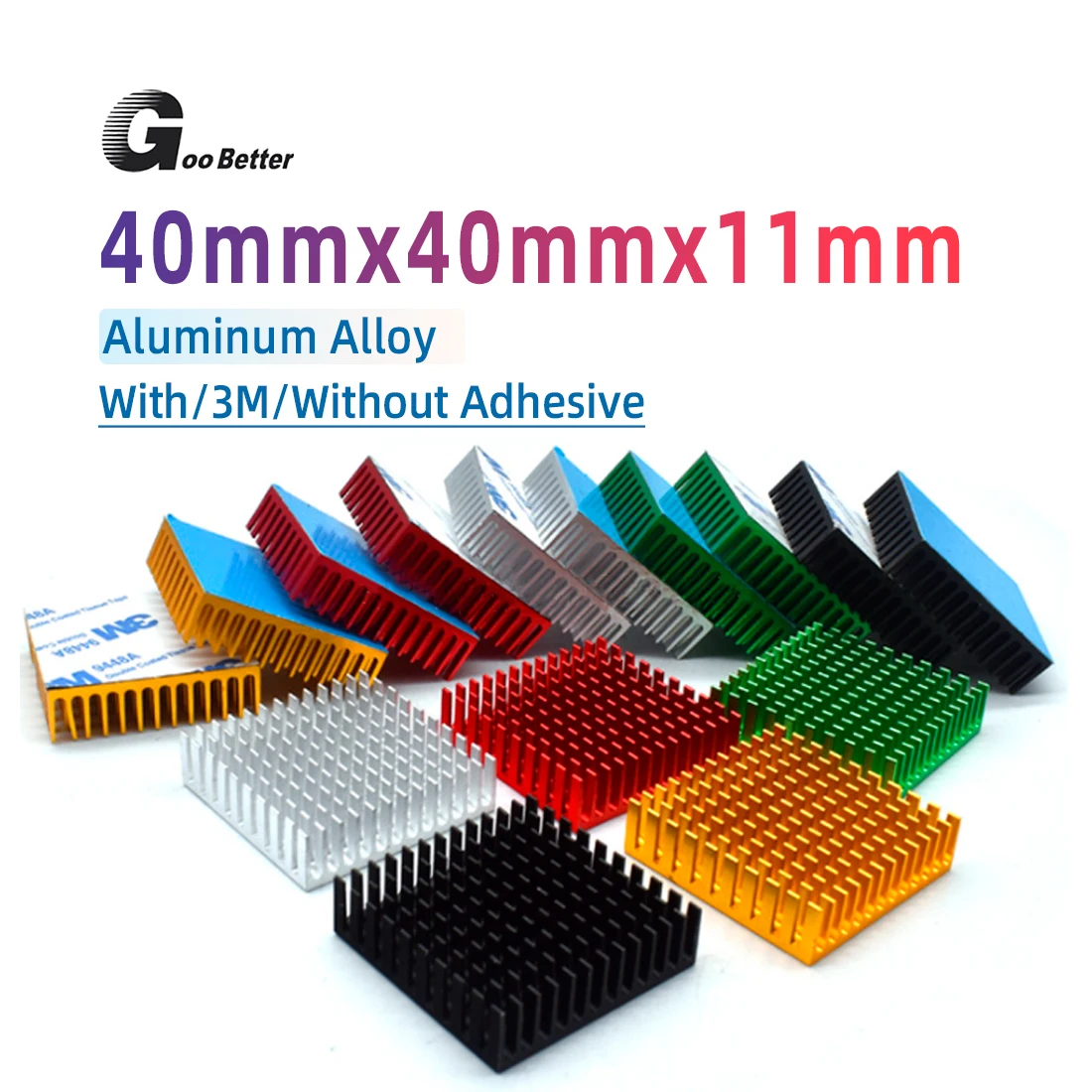 

1Pcs Aluminium Heatsink/Heat Sink/Radiator Cooling Block For CPU LED Power 40*40*11mm