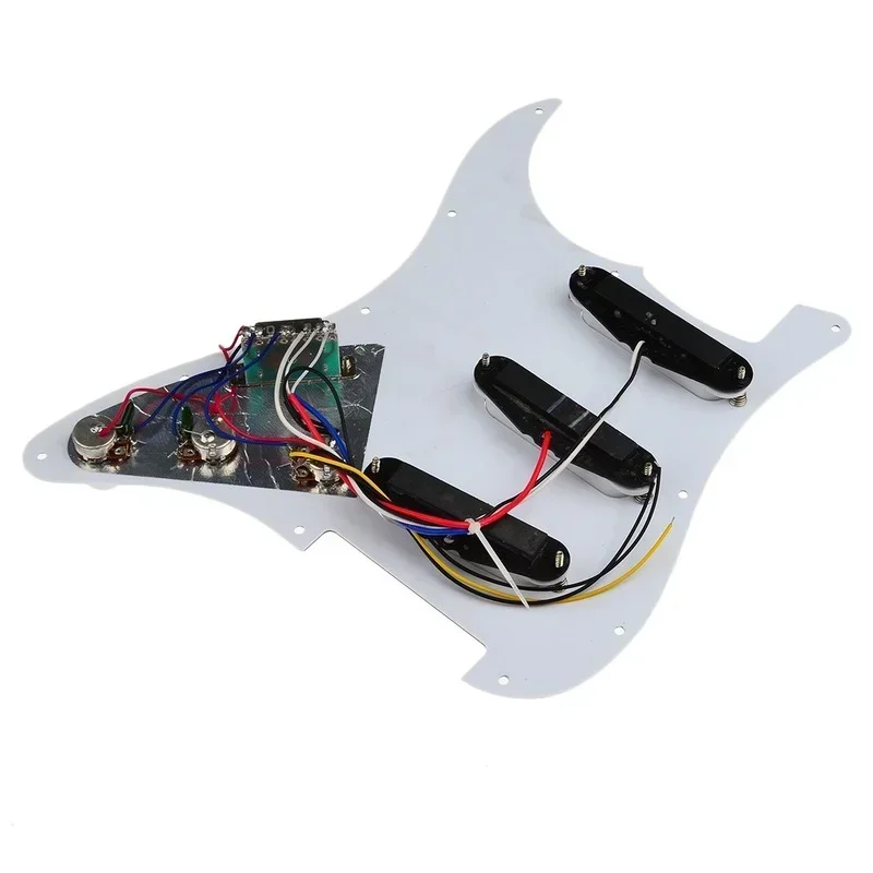 White Electric Guitar Accessories Circuit Board 3 Single Coil Loaded Prewired Pickguard SSS Plain for Strat Stratocaster Parts