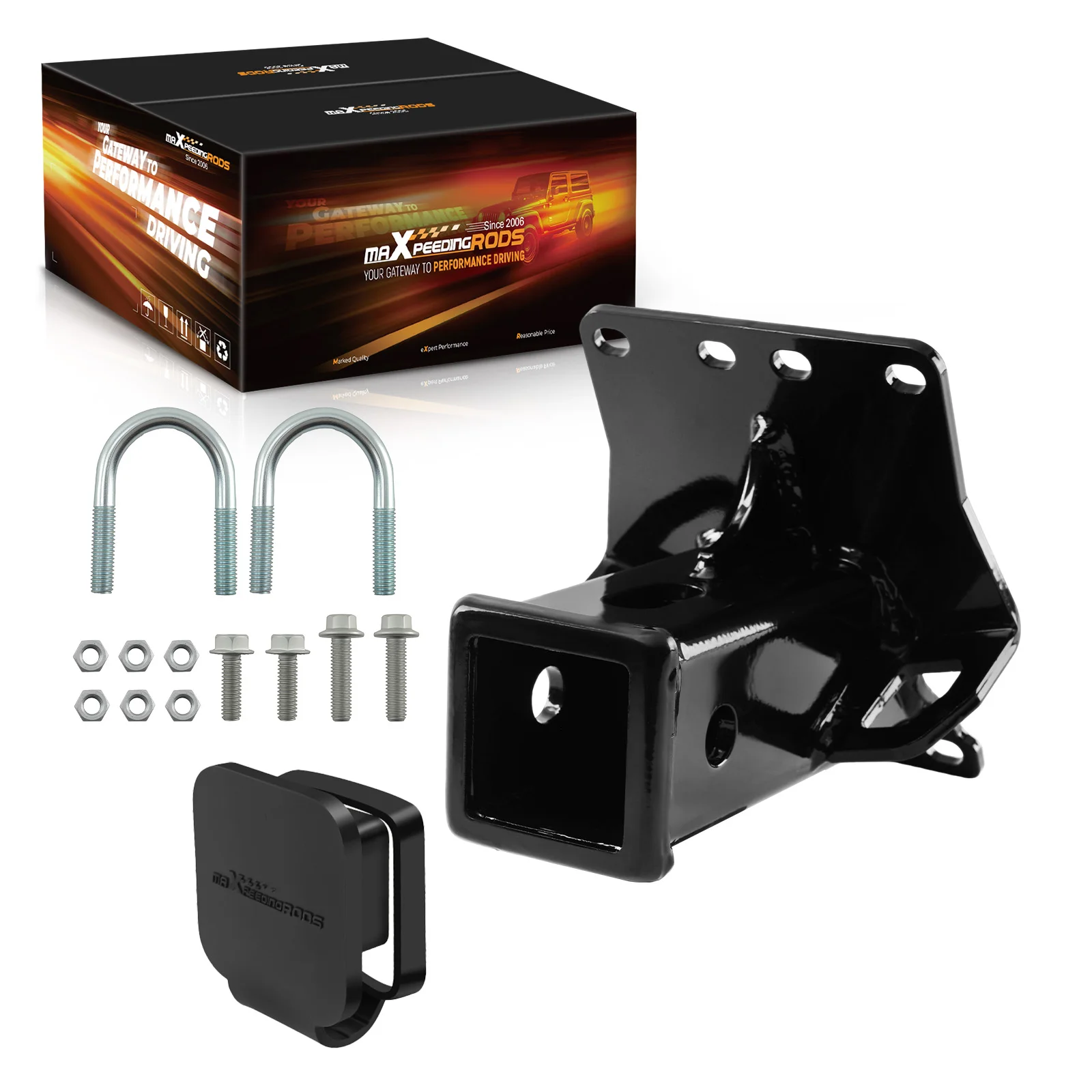 2 Inch Trailer Hitch for Yamaha YXZ1000R 2016-2024 Rear Receiver Black