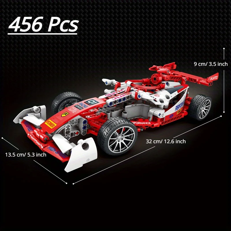 456 Pcs Technical Super Racing Car Model Building Blocks Automobile Pull Back Vehicle Bricks Toys