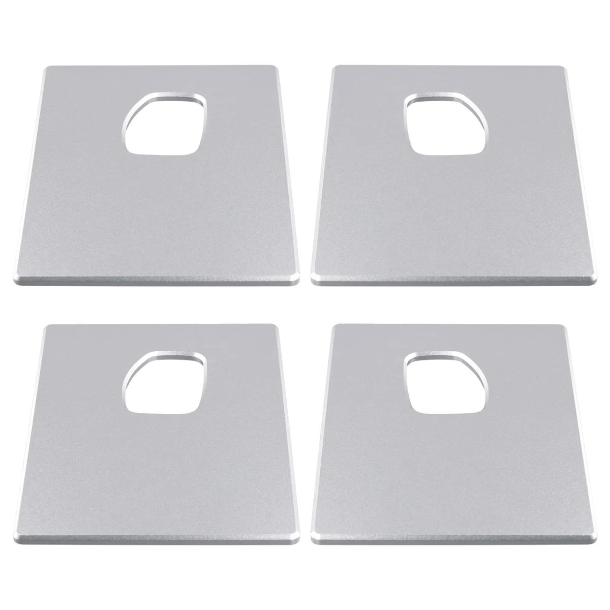 Aluminum Chrome Billet Interior Door Handles Cover Trim, Anti-Scratch Plates for H2 SUV 2003-2007