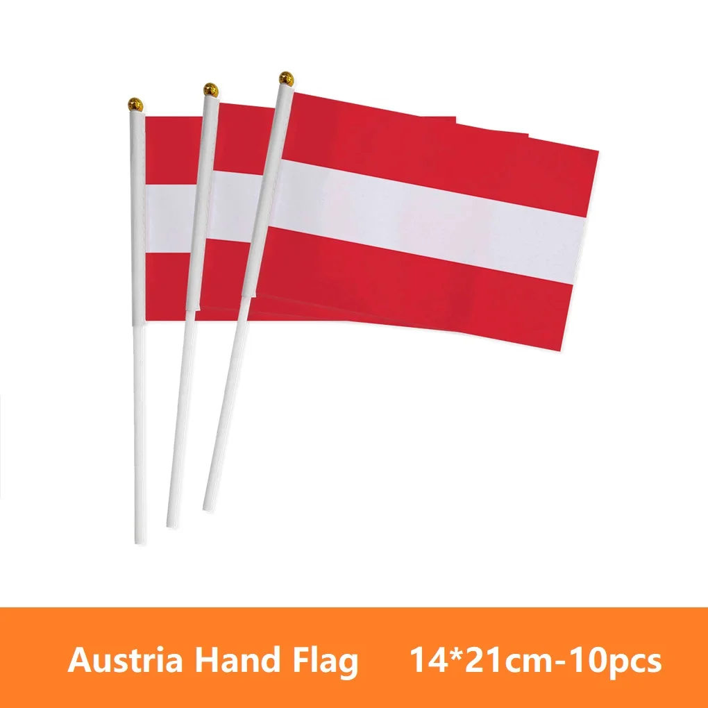 Wholesale Germany France Spain European Country Hand Waving Flags 14*21cm With Plastic Stick For Events Party Home Decoration