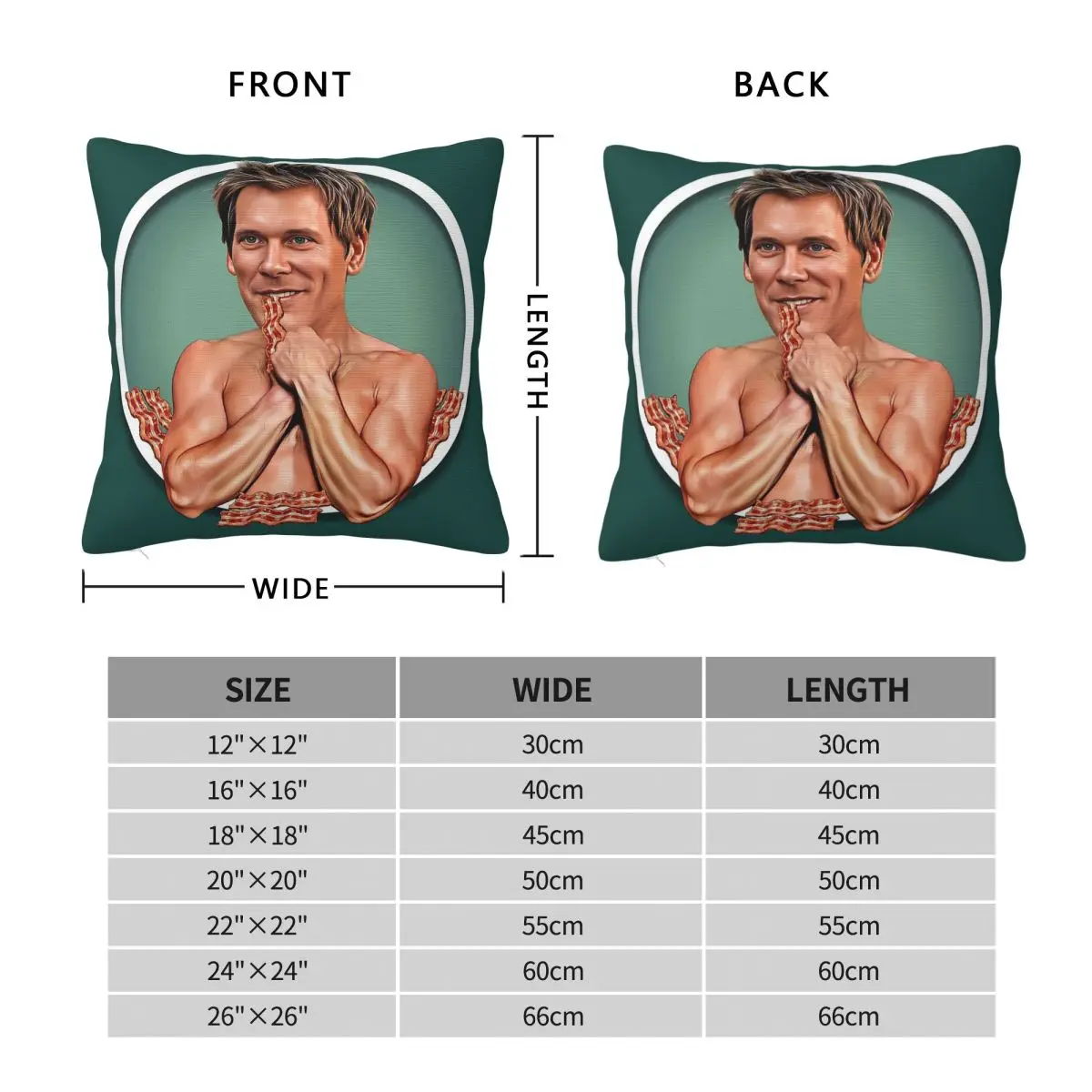 Kevin Bacon Actor Square Pillowcase Polyester Linen Velvet Pattern Zip Decor Home Cushion Cover