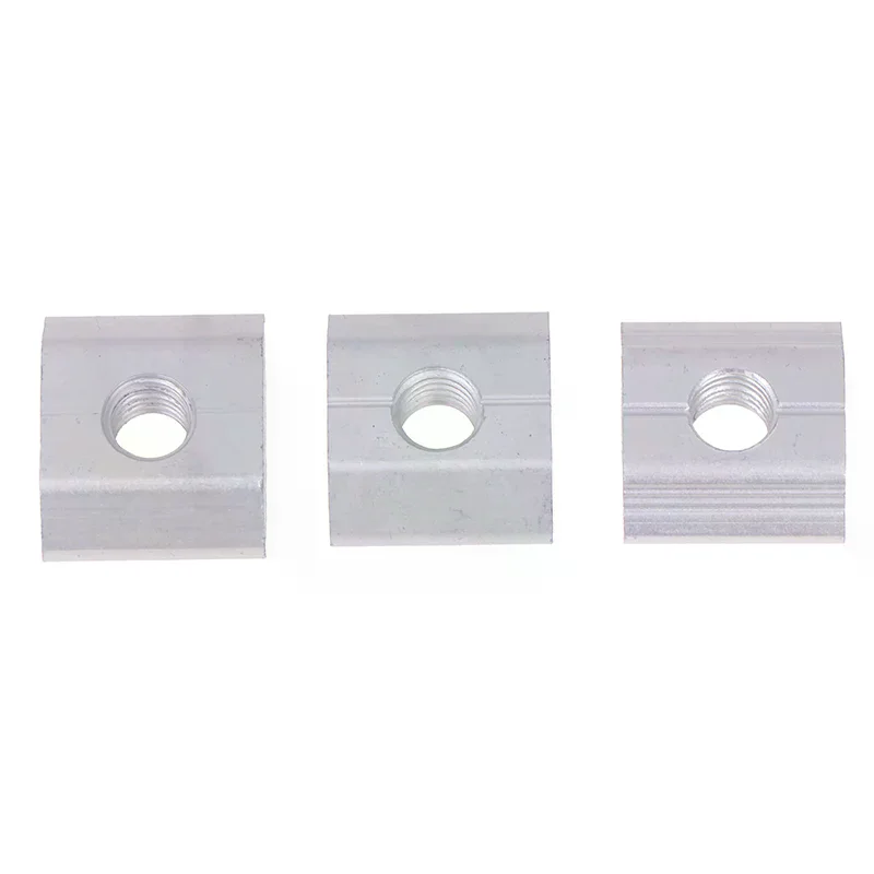 5pcs Bracket End Mid Clamp T-blocks Square Nuts M8 T-sliding Nut 21.2mm 22.3mm 23.7mm Solar Panel Mounting Aluminum Alloy