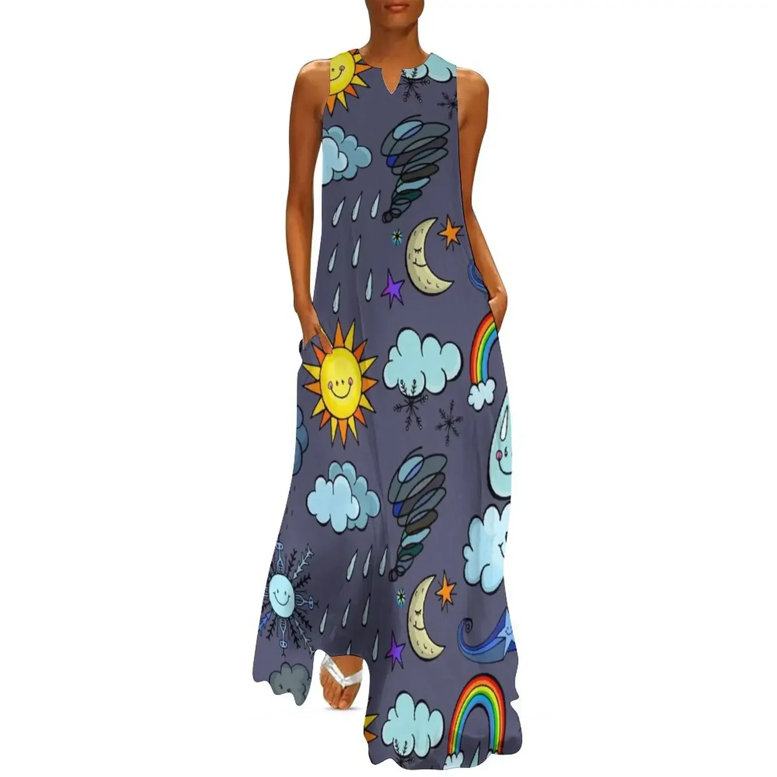 

Weather Doodles Long Dress dresses with long sleeves dresses women summer 2025 Elegant gown women party dresses Dress