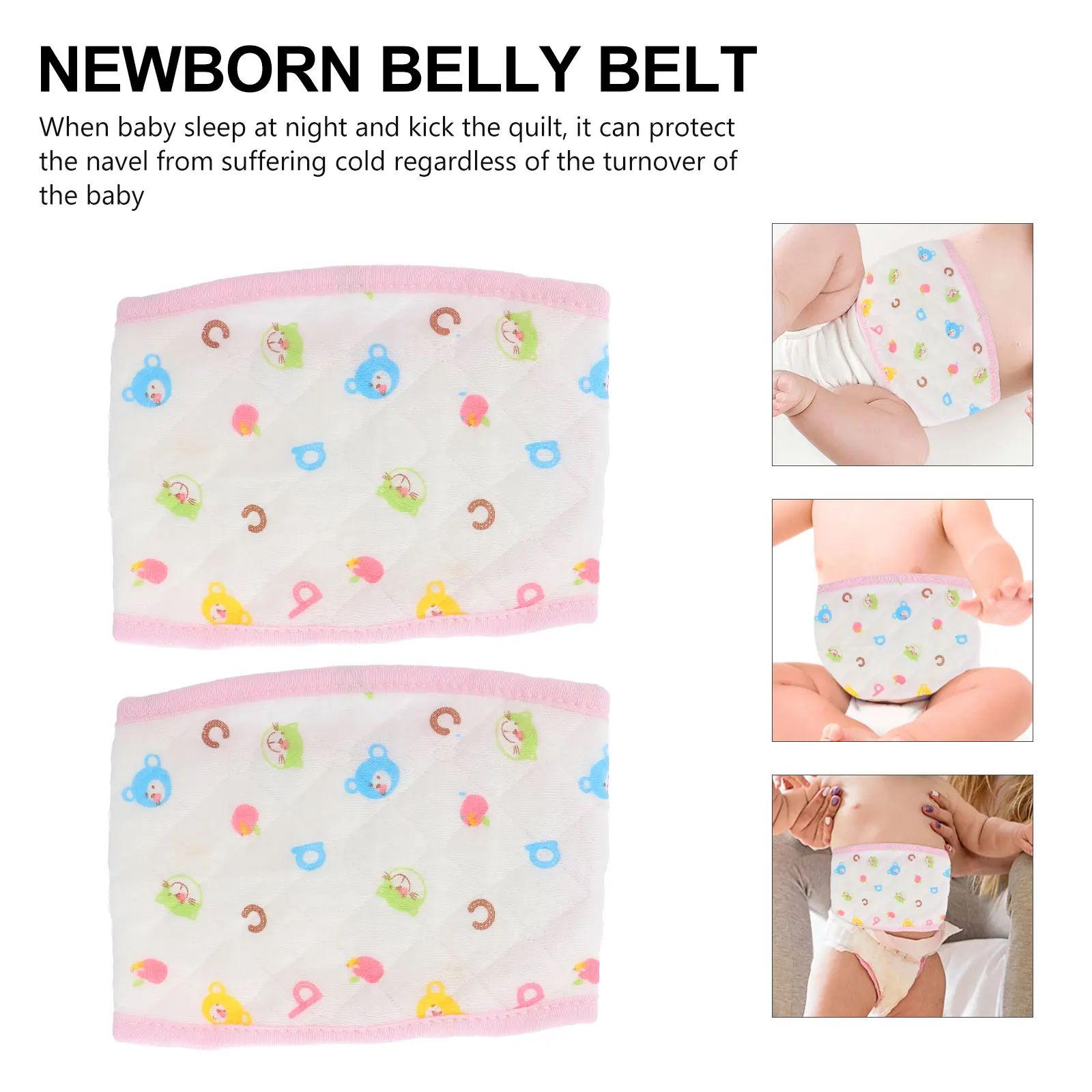 

3 Pcs Umbilical Cord Warm Belly Wrap Soft Newborn Belt Infant Band Pink Pregnant Woman