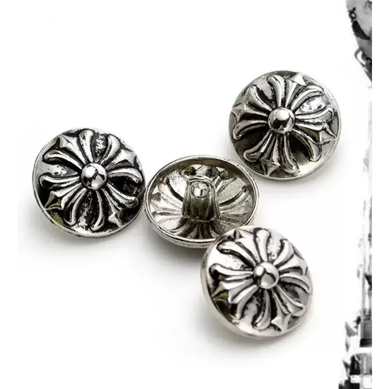 10Pcs high-grade metal buttons fashionable retro hand-sewn buttons retro cufflinks decorative buttons
