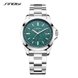 SINOBI Original Design Men's Watches Top Luxury Brand Man's Quartz Wristwatches Best Gifts Clock for Male Stainless Steel Watch