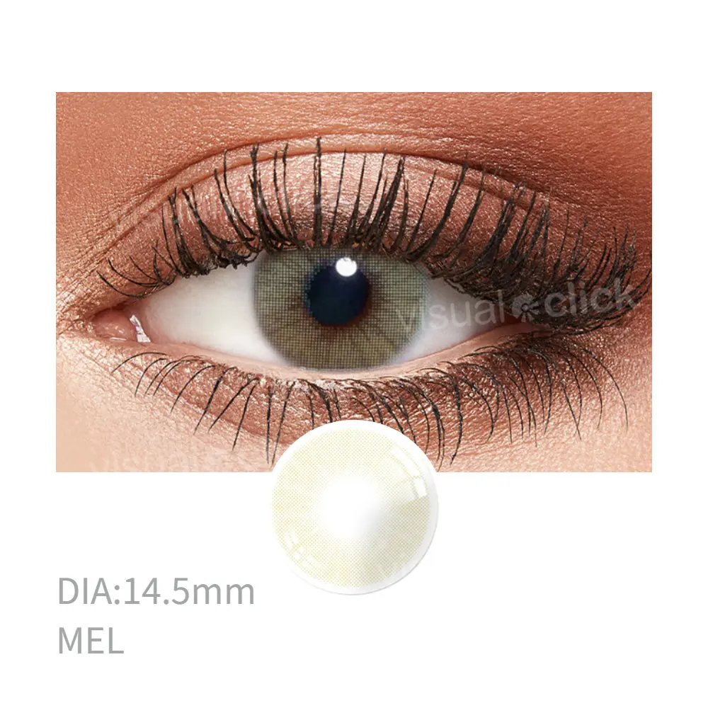 Visual Click Natural Eye Color Lens Queen Gray Colored Contact Lenses Ochre Color Contacts For Eyes Cosmetic Lenses Eye Contacts