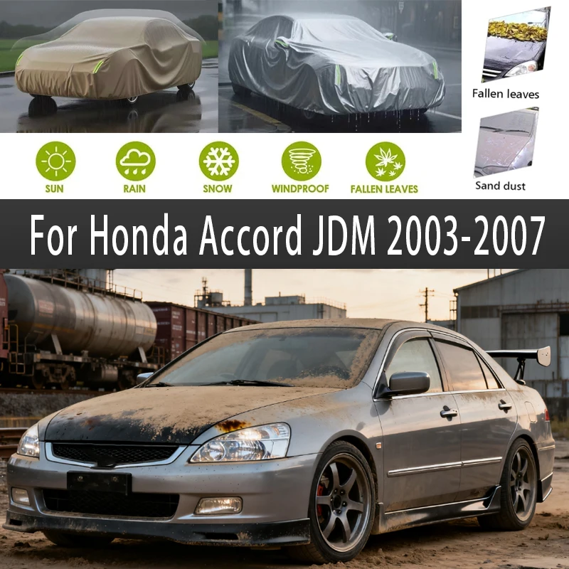 

For Honda Accord JDM 2003-2007 2004 2005 Outdoor Protection Full Car Covers Snow Cover Sunshade Waterproof Dustproof Exterior