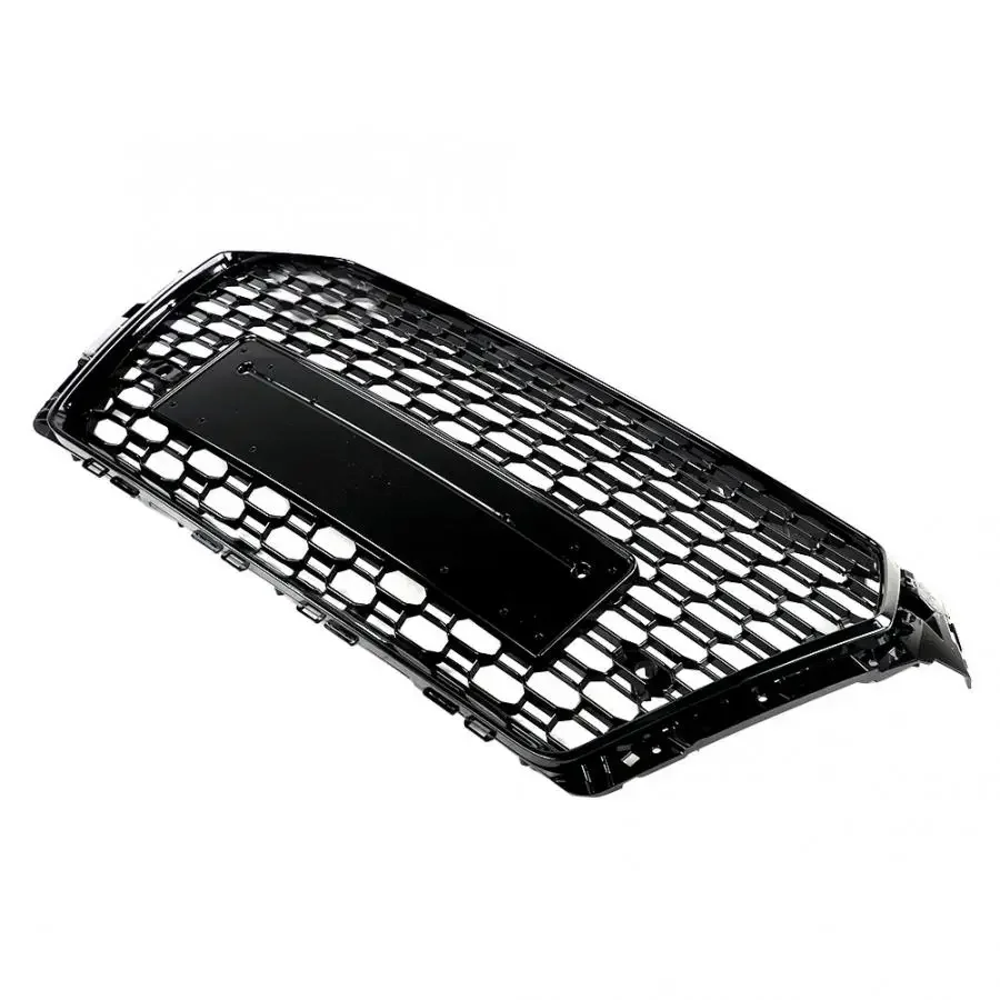 For RS Style Front Bumper Mesh Hood Grill Glossy Black for Audi A4 S4 B9 2017 2018 2019 Car-styling Front Bumper Grille