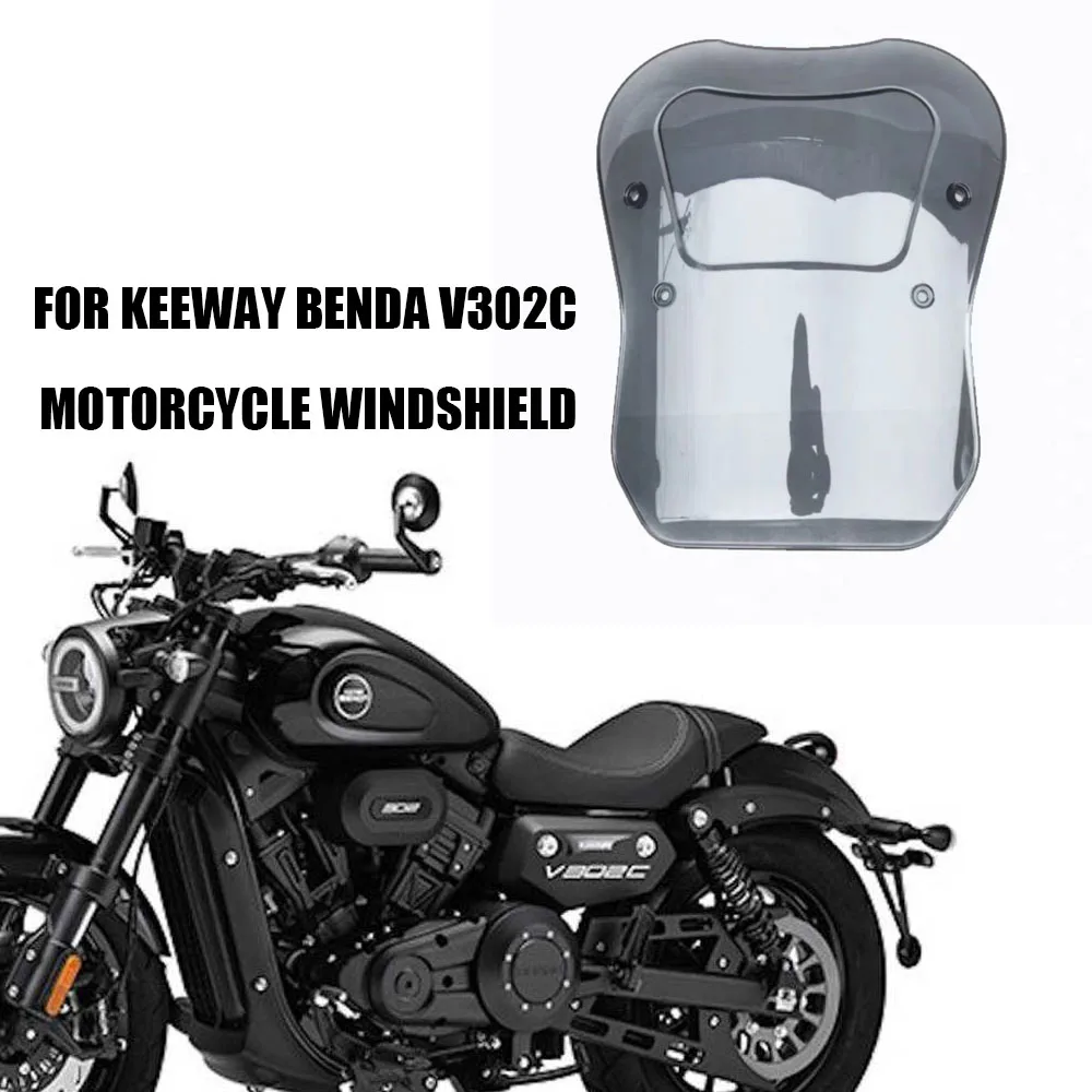 Motorcycle Windshield WindScreen Front Glass Deflector For Keeway Benda V302C