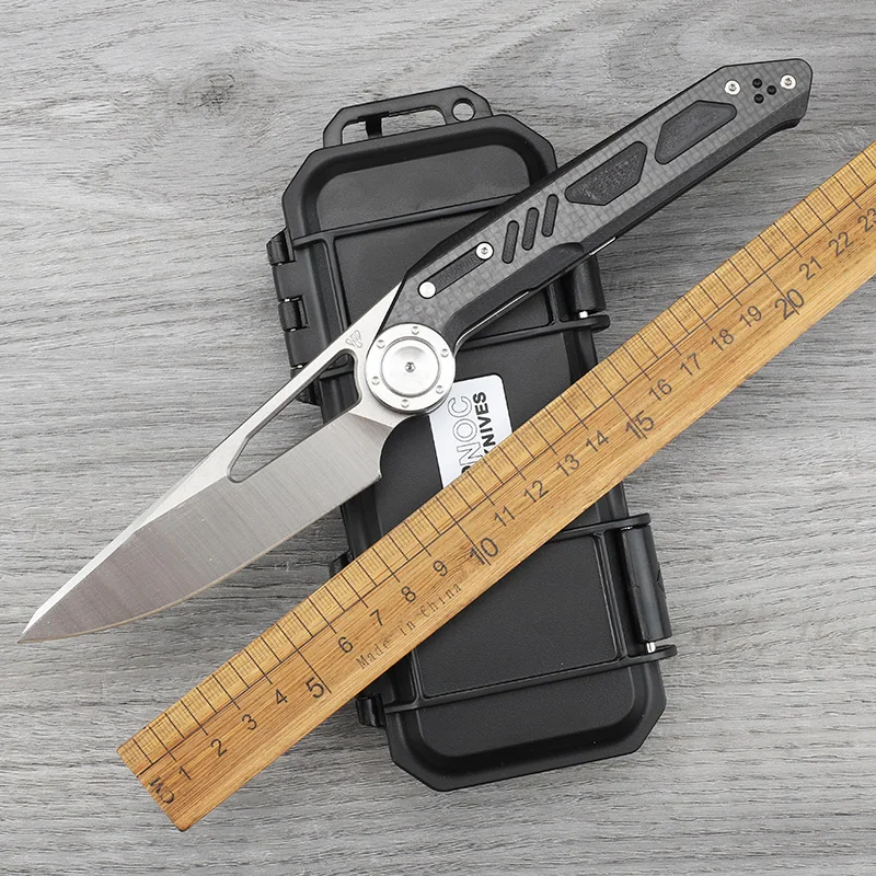 NOC DG04 Folding Knife 440C Steel G10 Carbon Fiber Handle High Hardness Sharp Outdoor Camping Survival Portable Tool