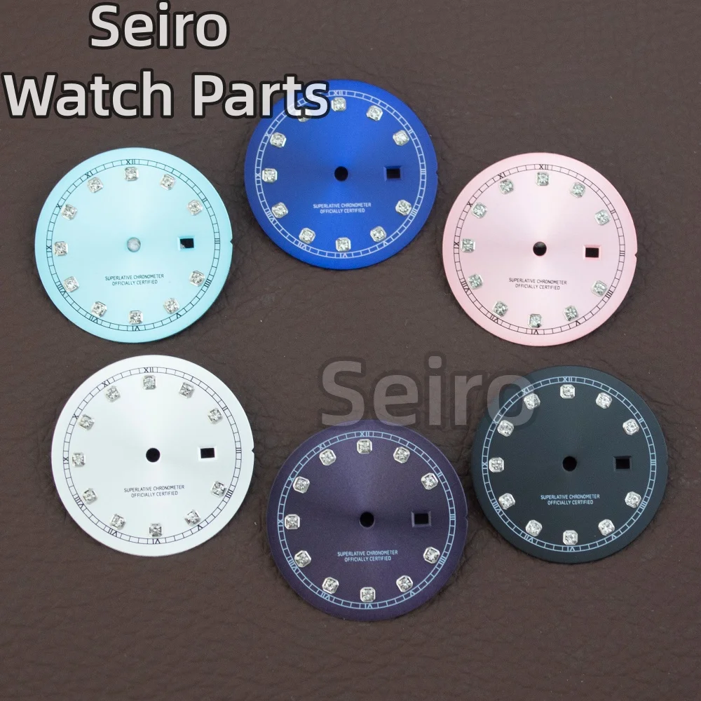 25 مللي متر الماس الوردي ساعة الطلب الأيدي أمة الله المرأة سيدة الوجه الهاتفي علامات الوقت ل Datejust NH05 حركة استبدال أجزاء الساعة