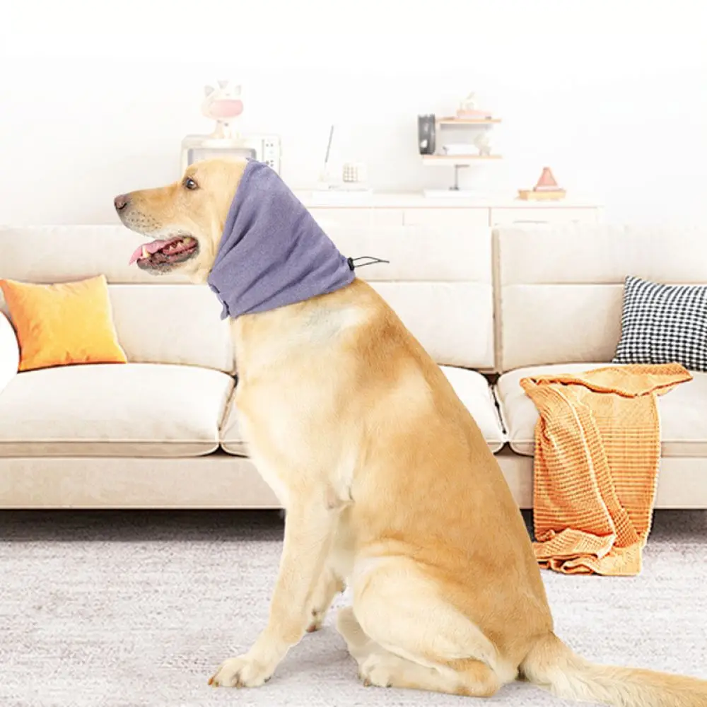 Dog Calming Ear Wrap Pet Anxiety Relief Headband Noise Protection Grooming Bathing Comfortable Soft Material
