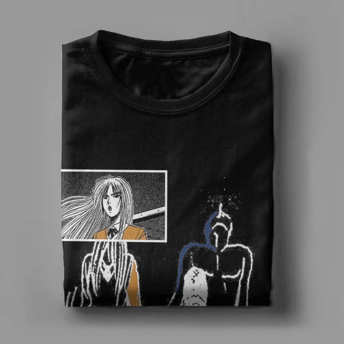 Great Teacher Onizuka T Shirts for Men Pure Cotton Vintage T-Shirts Crew Neck GTO Anime Tees Short Sleeve Clothes Printing