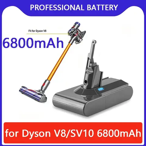 For Dyson V8 21.6V Li-ion Battery  Rechargeable Battery Replacement V8/SV10 Compatible with Absolute/Fluffy/Animal Models SV10