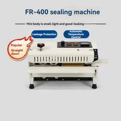 Horizontal Auto Continuous Bag Sealing Machine FR-400 Plastic Bag Band Sealing Machine Sealer Electric Bag Sealer Date Printing