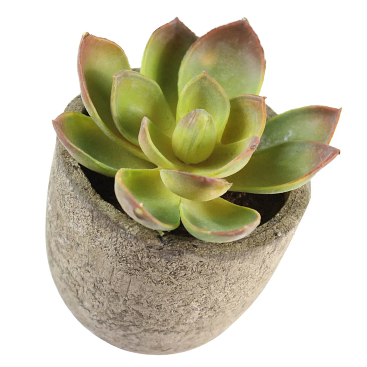 

Faux Succulent Artificial Plants Realistic Decorative Greenery for Desktop Shelf Office Home Balcony Windowsill Gift Idea Gray