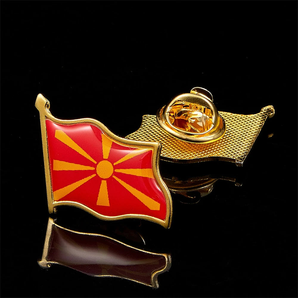 Macedonia Republic National Enamel Pin Metal Flag Lapel Pin Brooches Lapel Fashion Jewelry