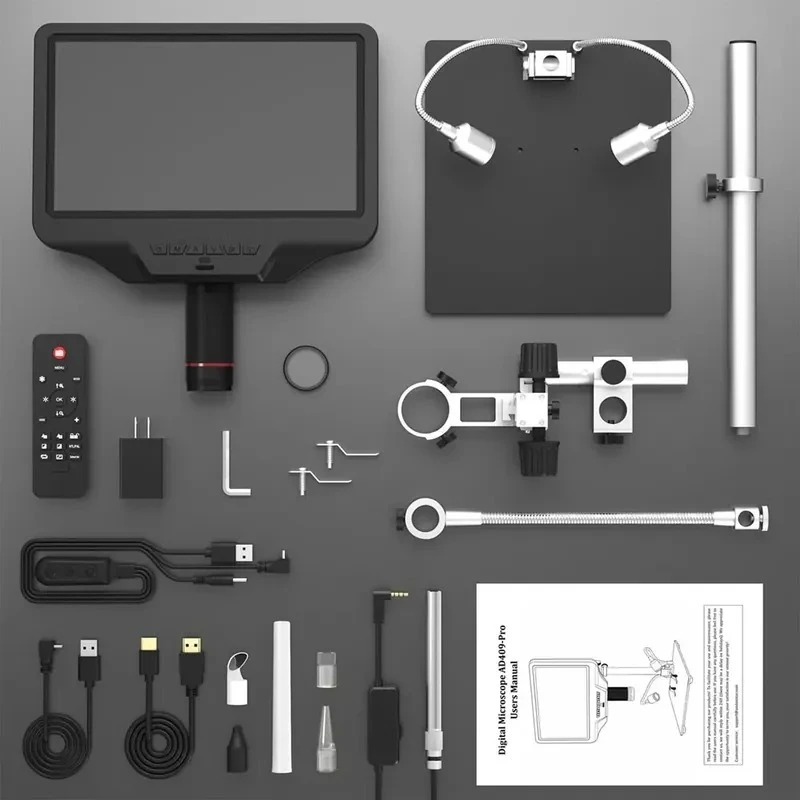 FHD Screen, 300X Magnification, , UV Filter, Industrial Solder Microscope for Phone & PCB Repair - view 5